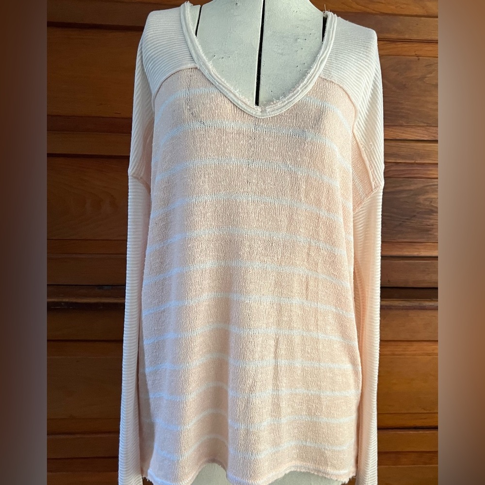 We The Free Oversized Peach Shirt